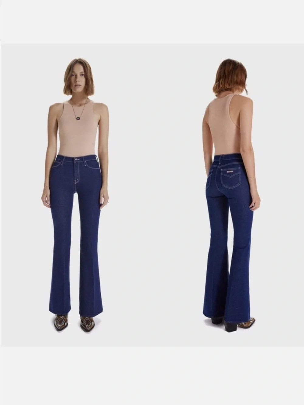 MOTHER Dark Blue Flare Jeans